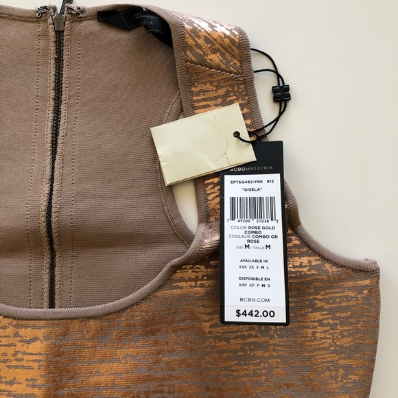 BCBG Max Azria Gisela dress rose gold - Picture 3 of 7